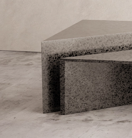 MAIE - Coffee Table made to order in Terrazzo Scuro