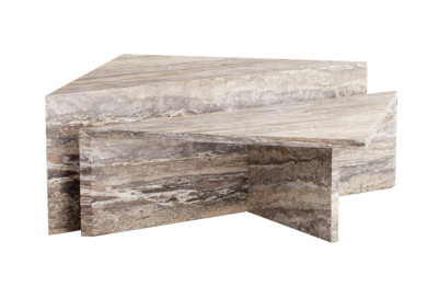 MAIE - Coffee Table made to order in Travertino Marrone