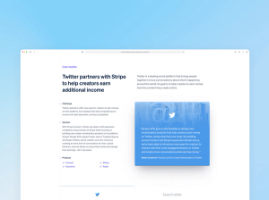 Twitter Case Study from the Stripe Express marketing page