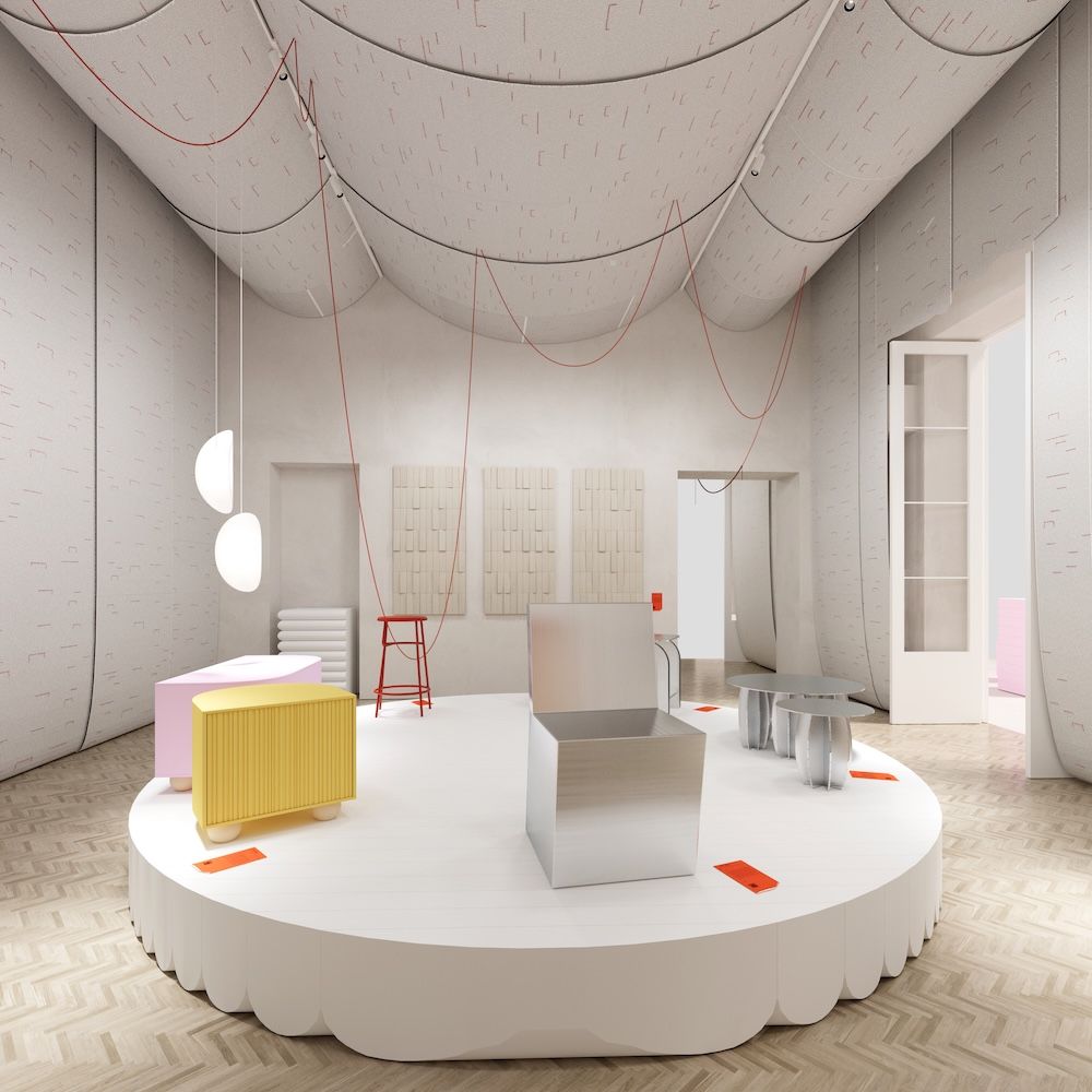 Render of installation set up in Milan by Hungarian designers 