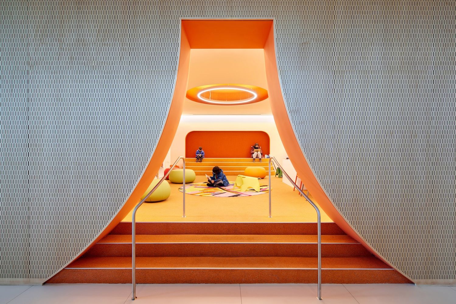 The interior of Adams Street Library in Brooklyn by WORKac