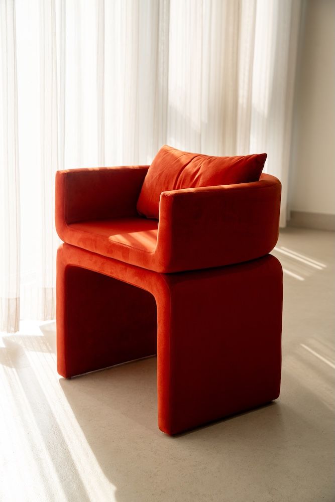 Chair design in red by Fico 