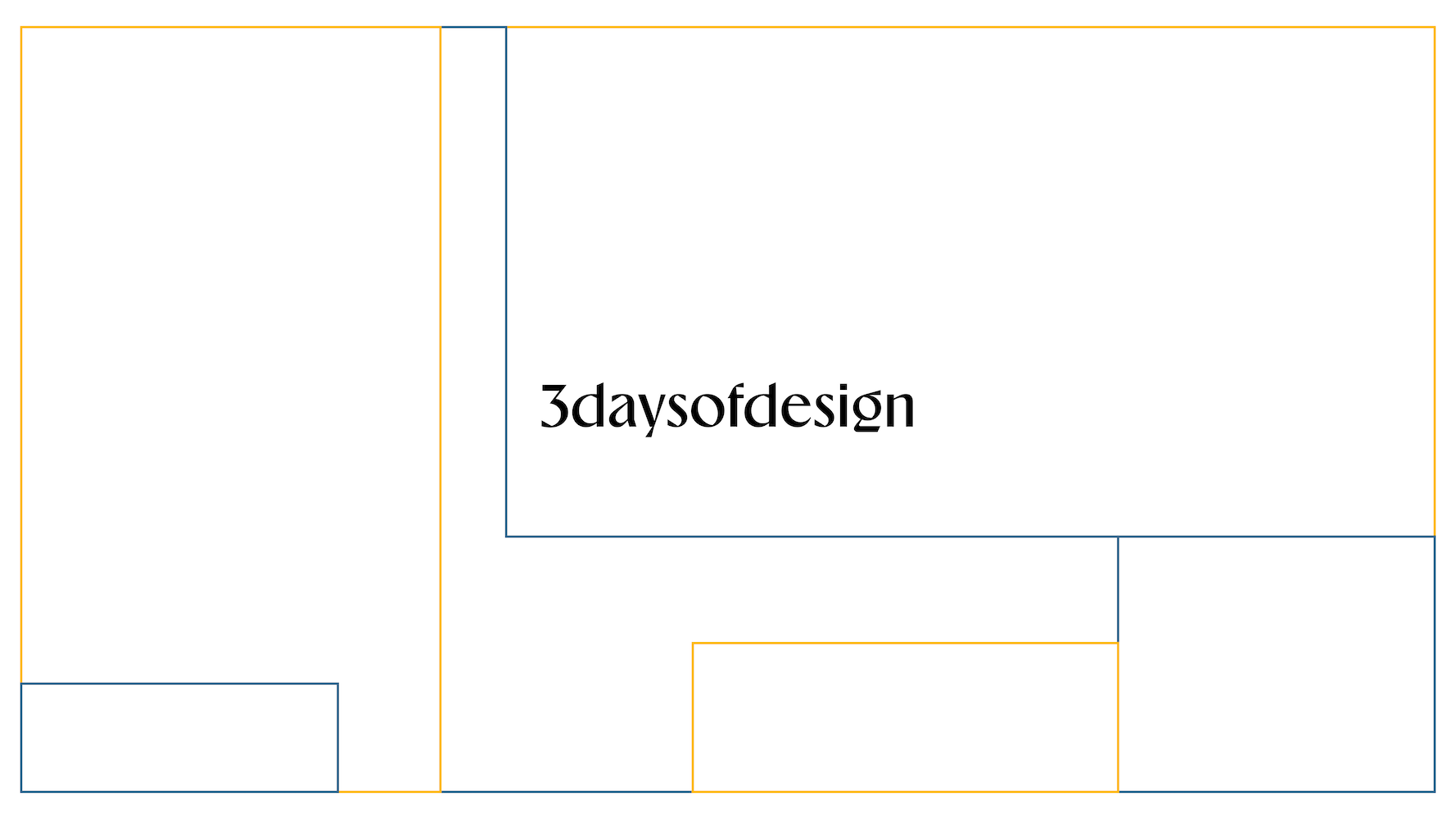 Three days of design text banner