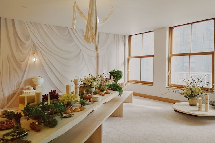 Image of dinner set up at Lee Broom’s penthouse in New York