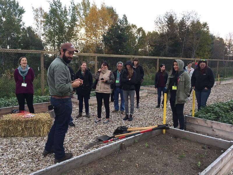 A group demonstration