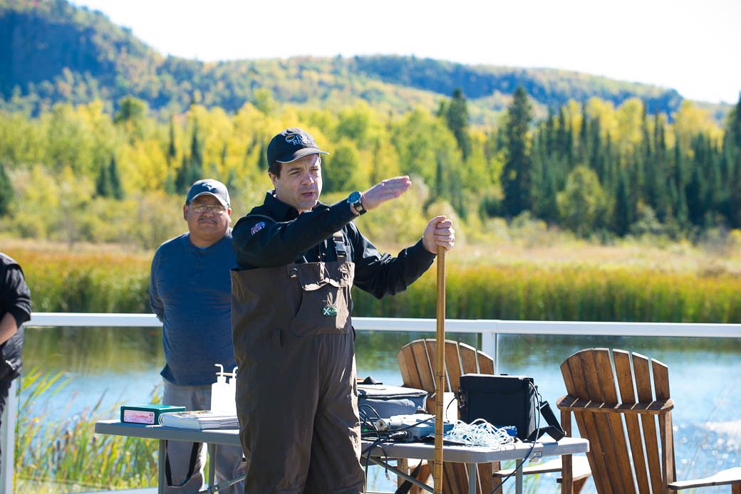 Demonstration by the lake