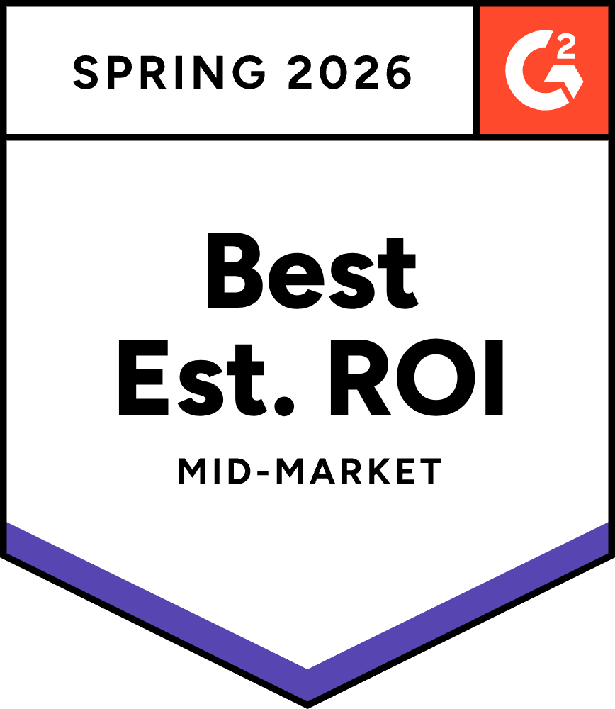 G2 Best ROI Badge 2026 Spring