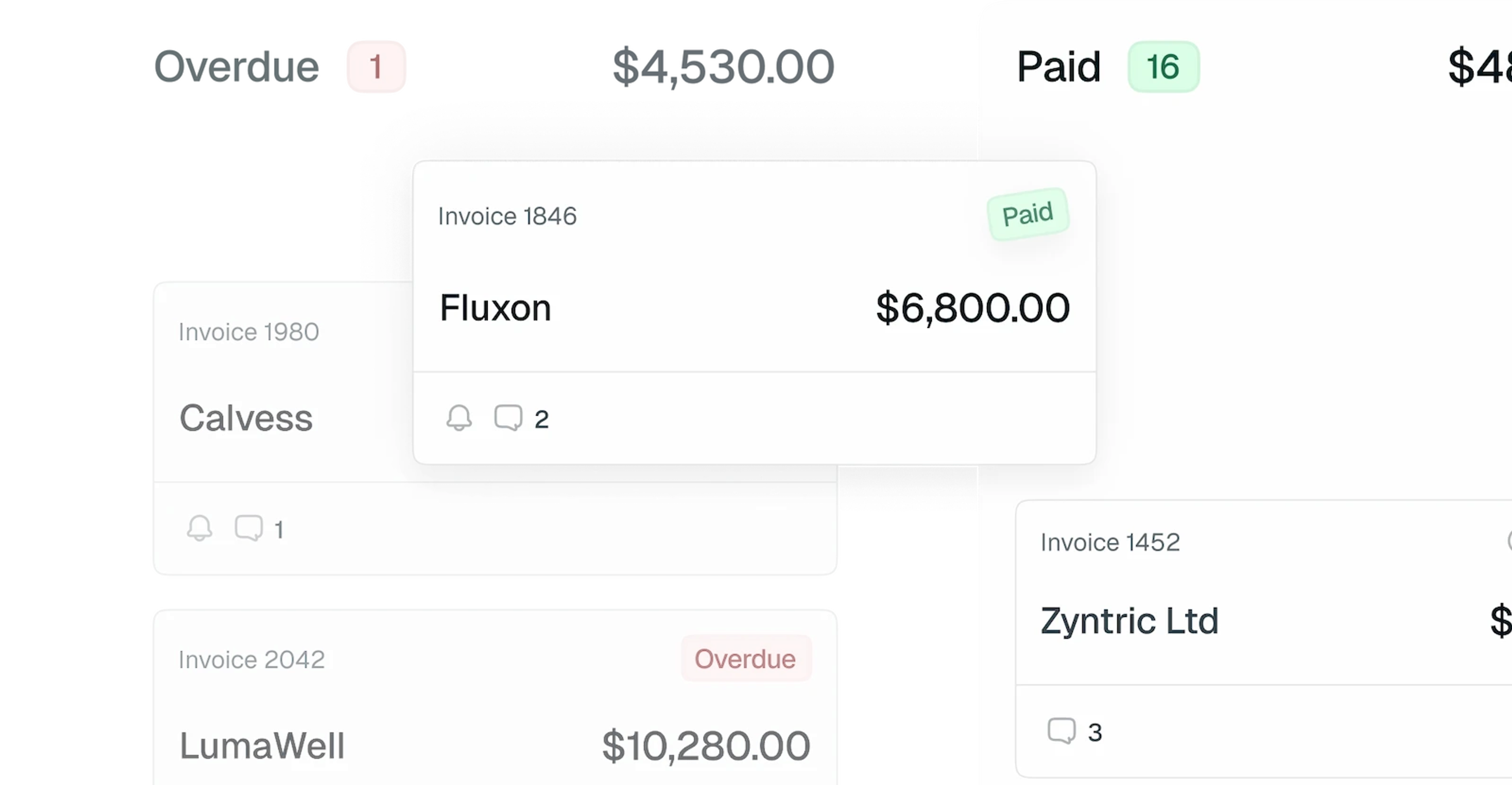 Graphic of paid invoice
