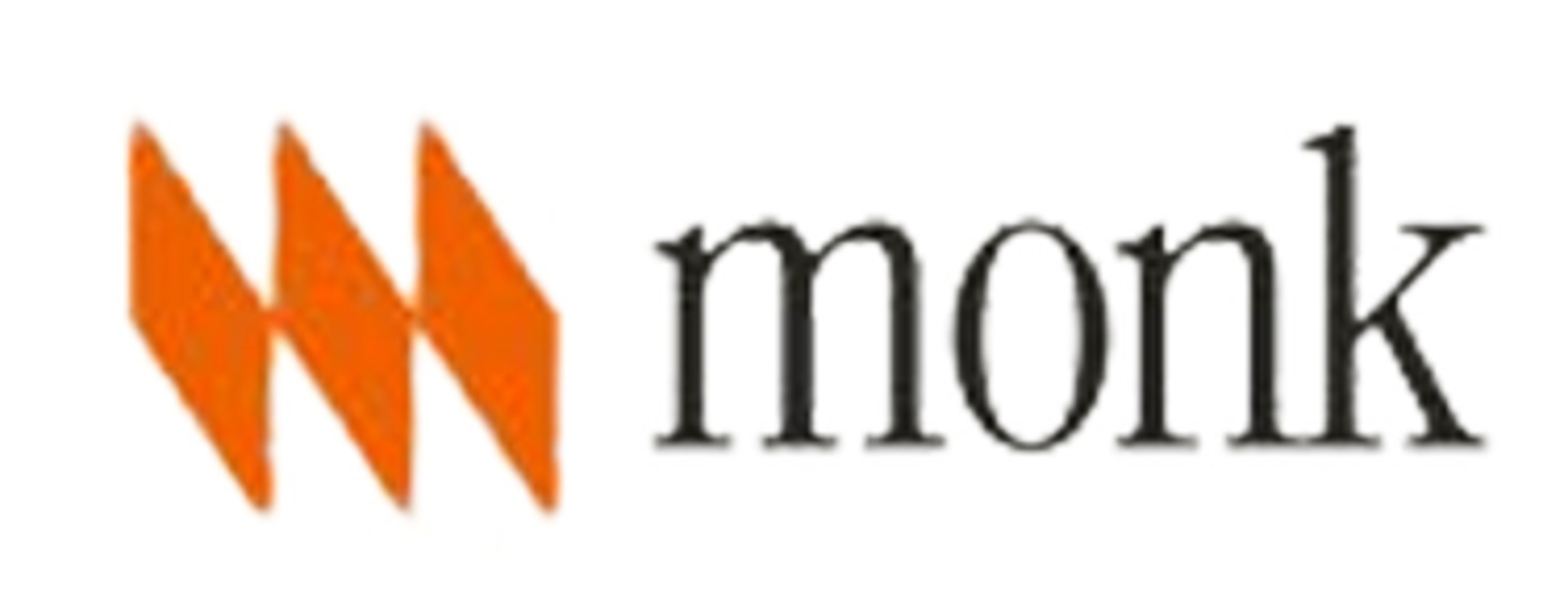 Monk logo with an orange W-shaped graphic.
