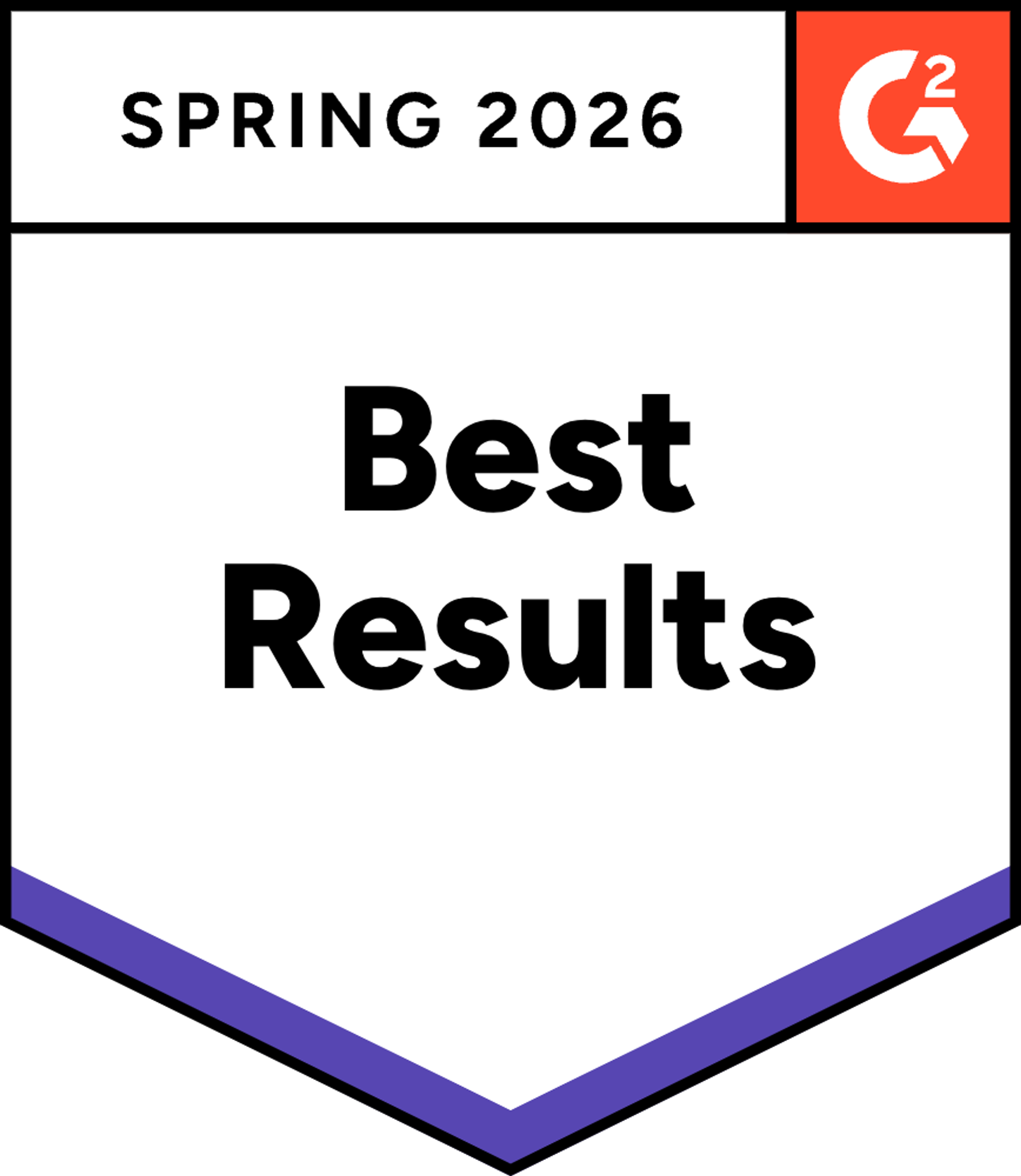 G2 Best Results Spring 2026 badge.