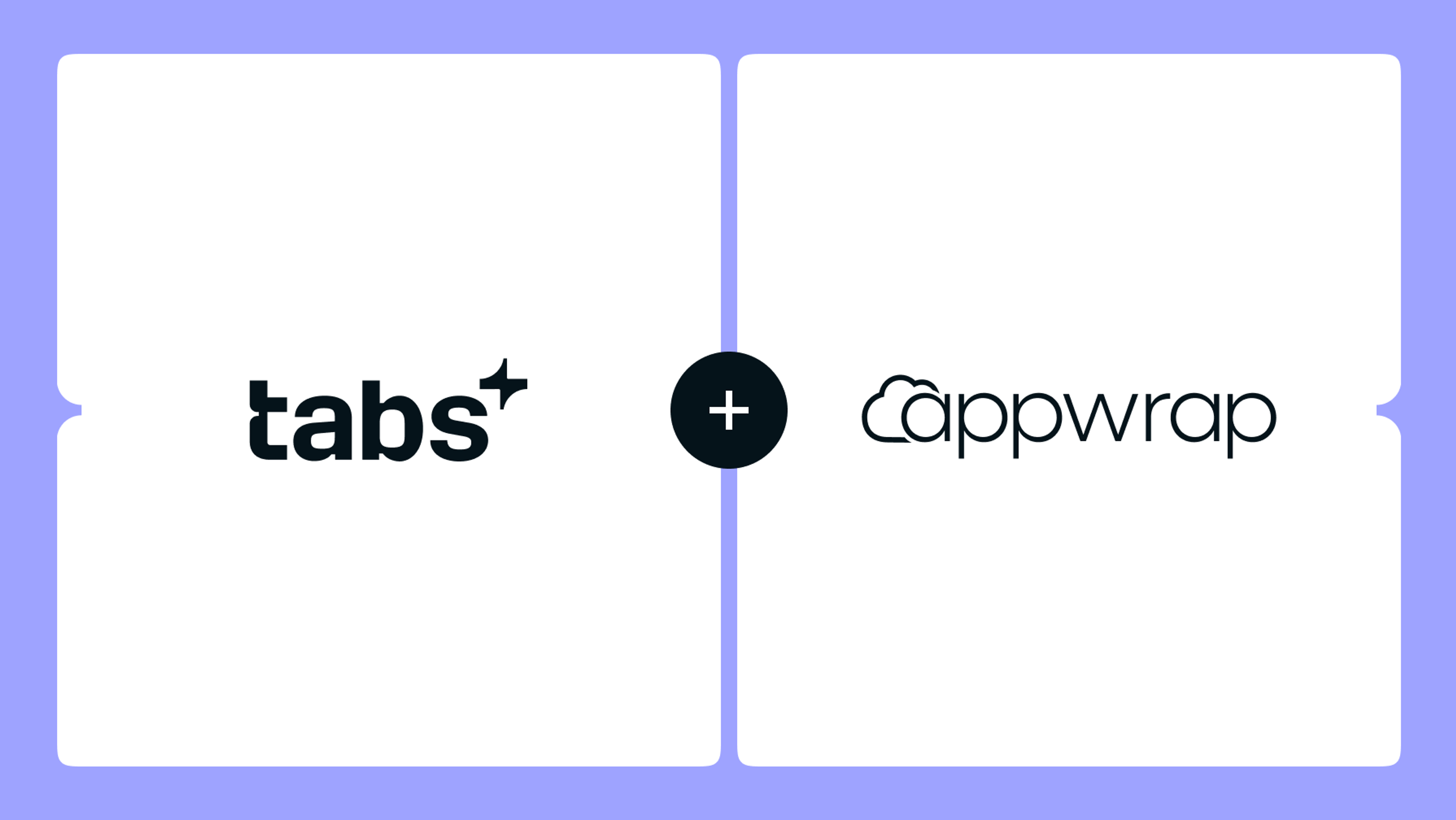 Logos for tabs+ and Cappwrap, separated by a plus sign.
