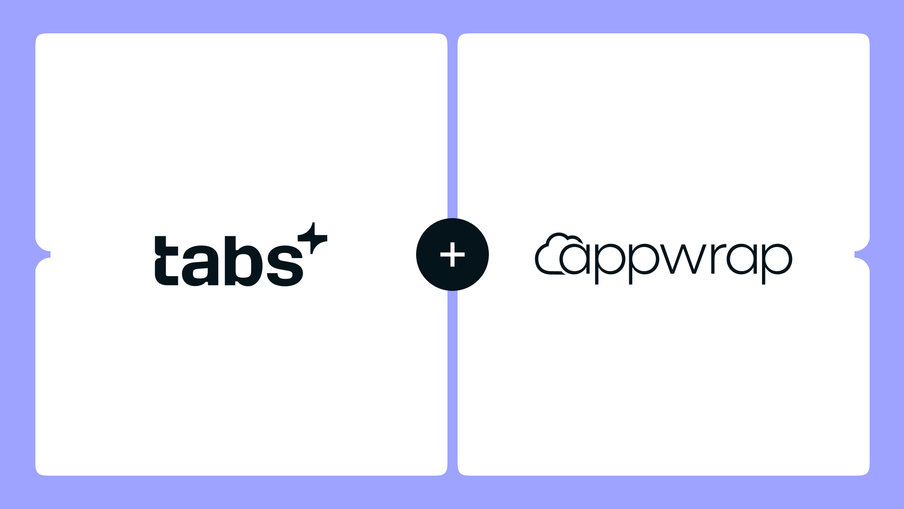Logos for tabs+ and Cappwrap, separated by a plus sign.
