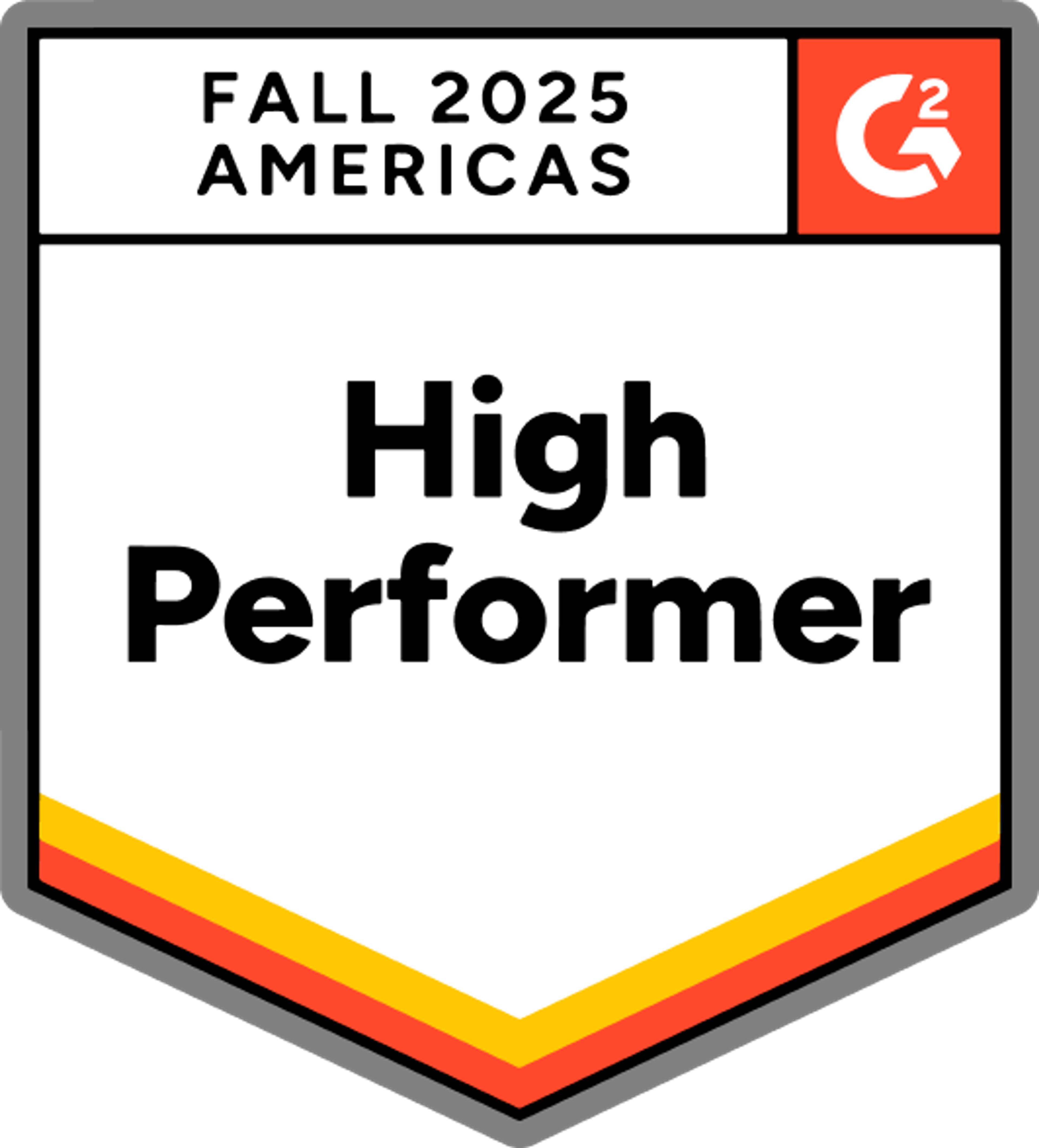 G2 High Performer badge for Fall 2025 Americas.