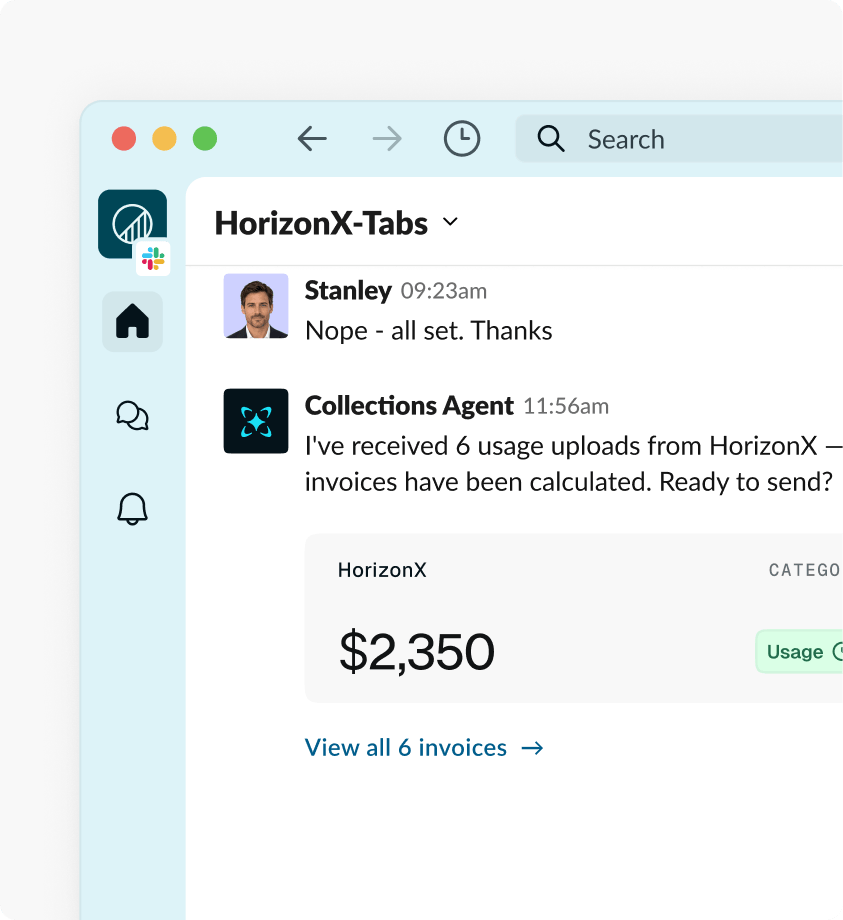 Slack and email