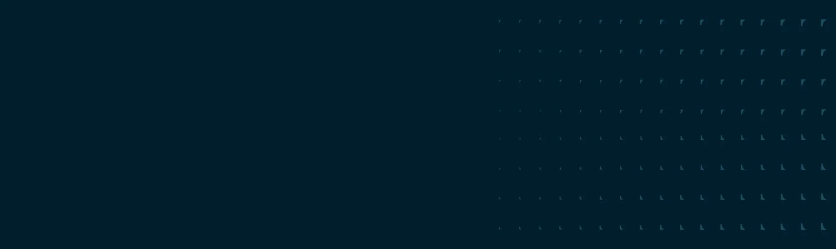 Dark teal background with rows of small, light blue arrow shapes on the right, diminishing towards the left.