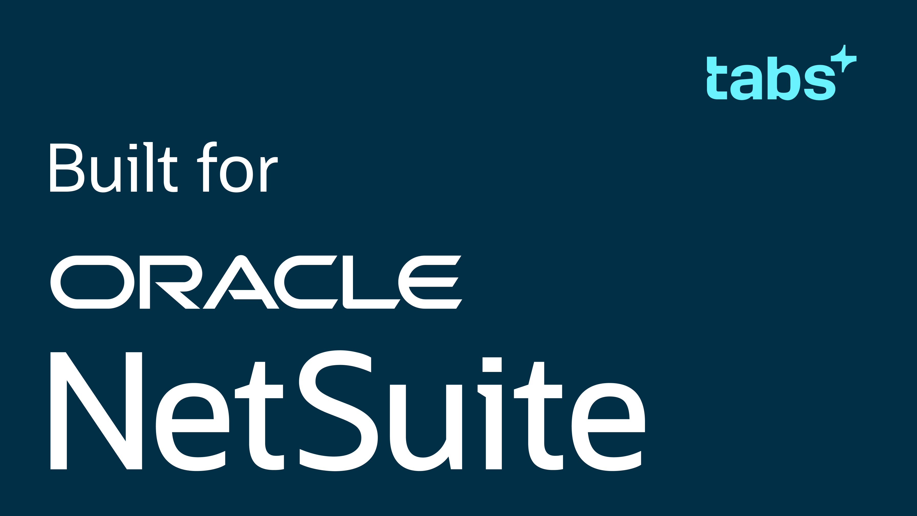a blue sign that says built for oracle netsuite