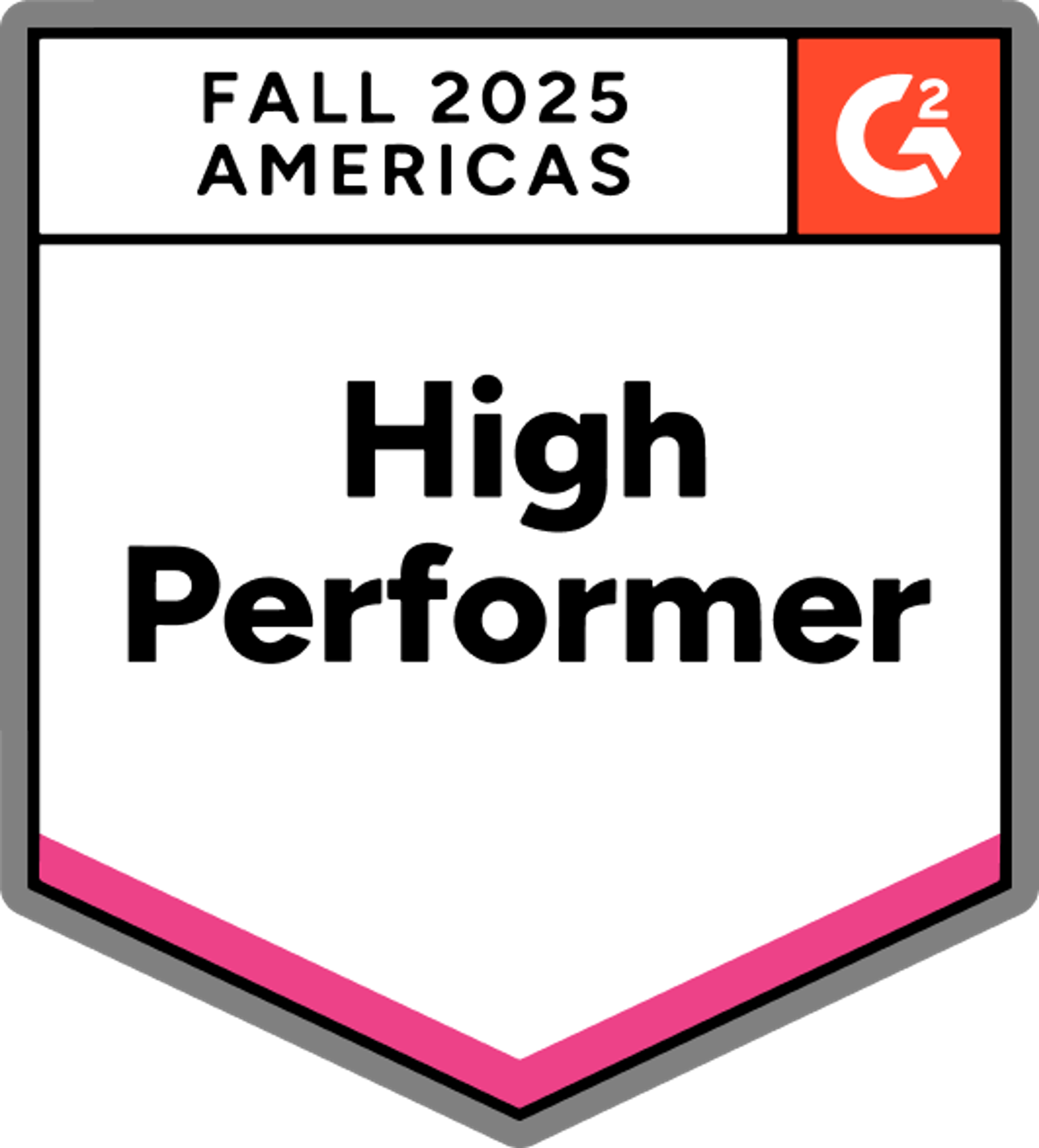 G2 High Performer badge for Fall 2025 Americas.