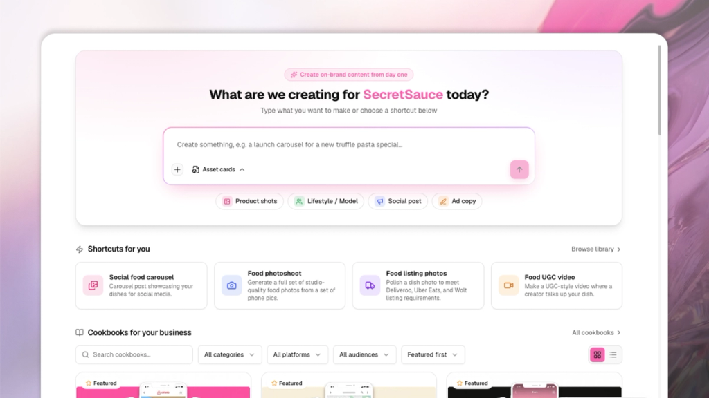secretsauce homepage get started