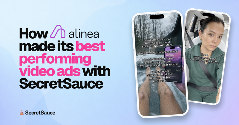 How Alinea made its best performing video ad creatives with SecretSauce