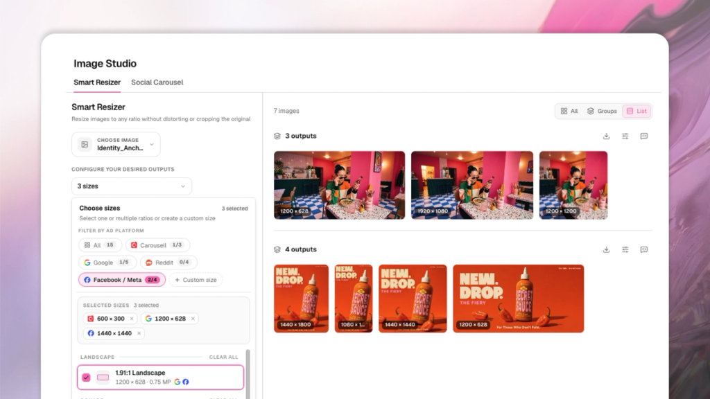 resize images