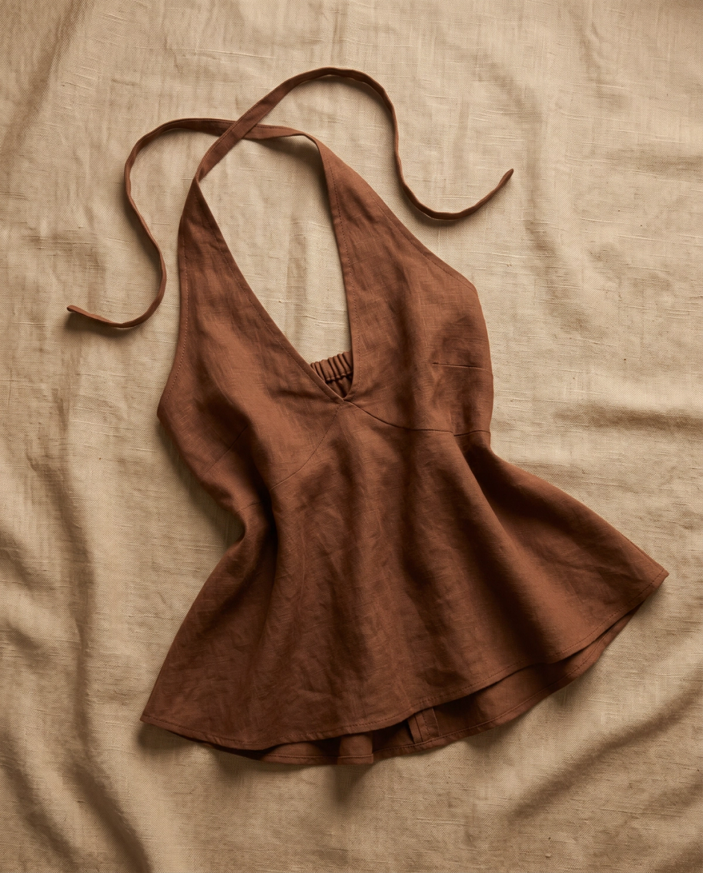 Flat lay product shot — overhead arrangement of fashion pieces styled for Instagram