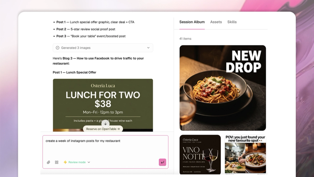 restaurant facebook marketing