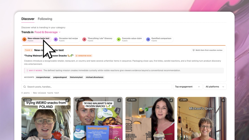 discover trending social posts ai