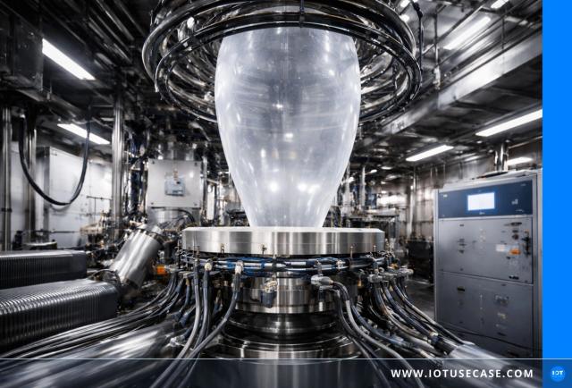Blasfolien-Extrusionslinie im Kunststoffwerk, deren Maschinendaten über die ENLYZE Manufacturing Data Platform erfasst werden