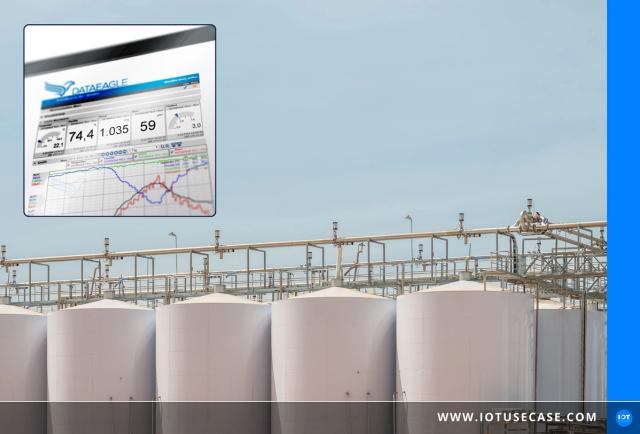 Lagertanks mit Monitoring-Dashboard bei einem Getränkehersteller in Nigeria, per Sensorik und DATAEAGLE-Gateway von Schildknecht überwacht