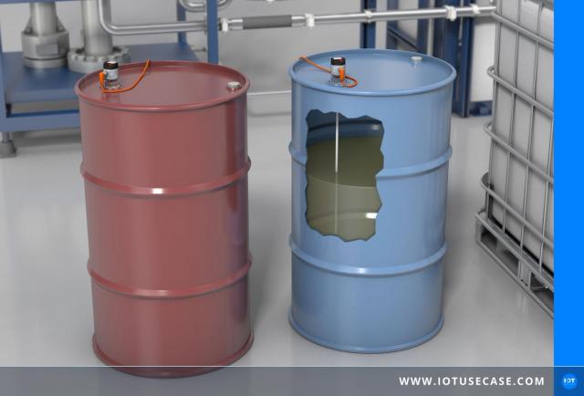 AI-supported level monitoring of casting resin drums