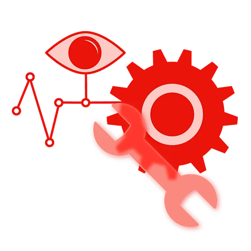 Icon für Remote-Zustandsüberwachung: Monitoring, Analyse und Wartung