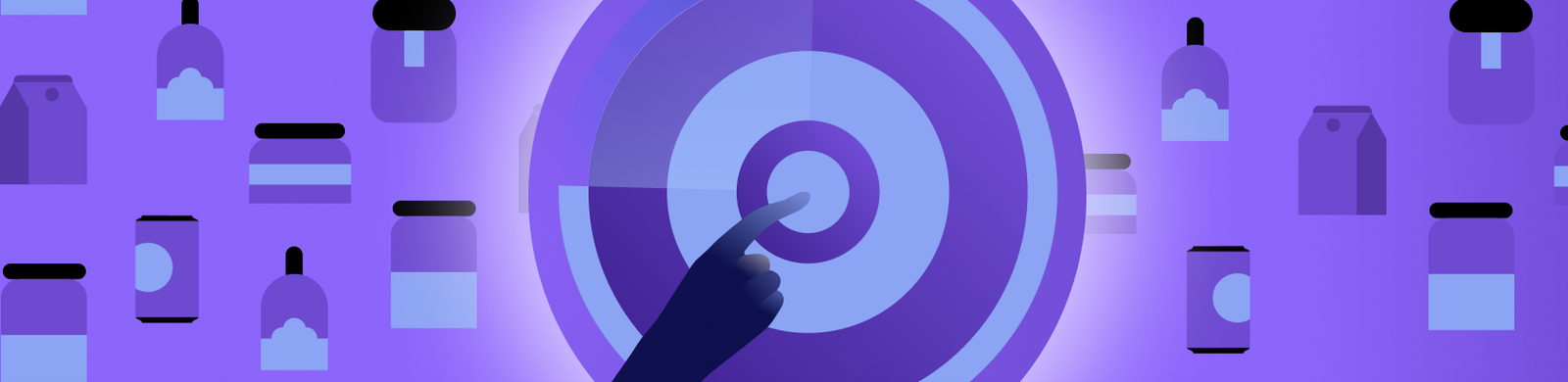 Illustration supply chain precision: target with product range