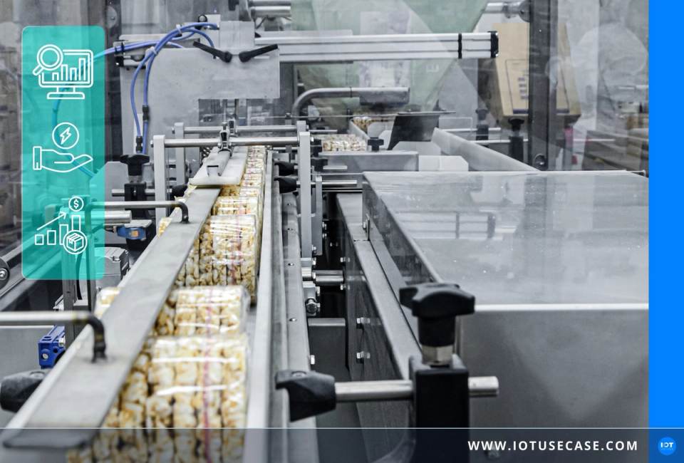 Produktionslinie in der Lebensmittelfertigung mit Shopfloor-Dashboard der ENLYZE Manufacturing Data Platform