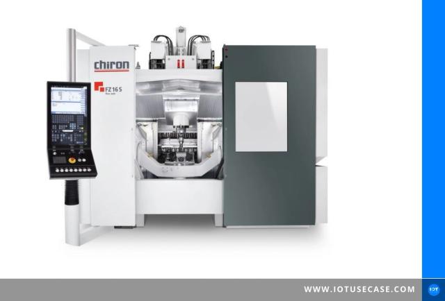 CNC milling and turning center from the CHIRON Group on the shopfloor, connected for remote maintenance via the INSYS icom MRX 5 router