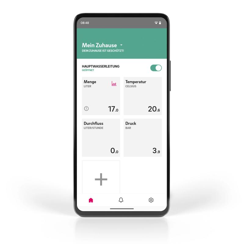 REHAU Smart-Home-Wasserschutz-App: Mein Zuhause ist geschützt mit Echtzeitdaten der Hauptwasserleitung