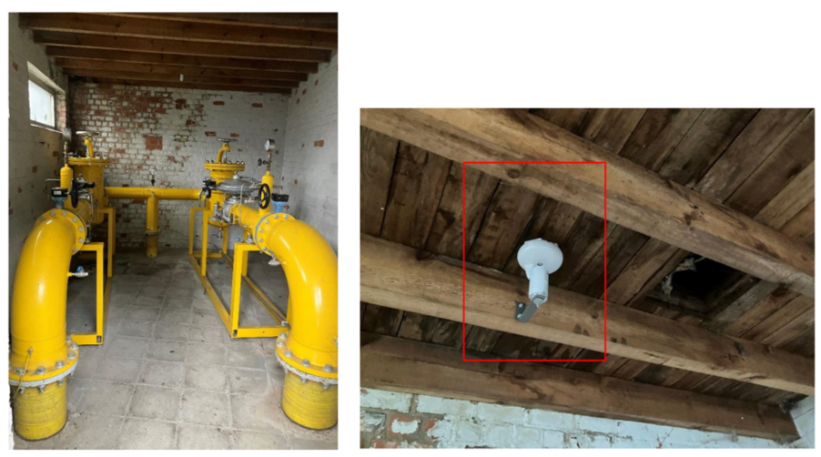 Methane monitoring in a gas pressure regulating station
