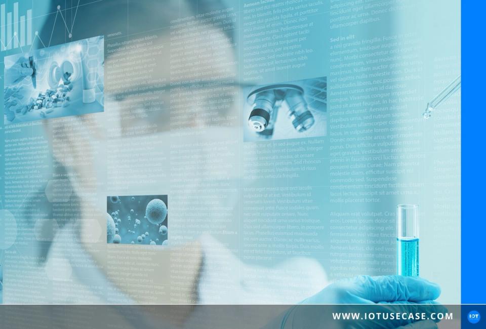 Abstrakte blaue Technik-Visualisierung für die digitale Baukasten-Plattform AXULUS von Reply für Industrial-IoT-Lösungen