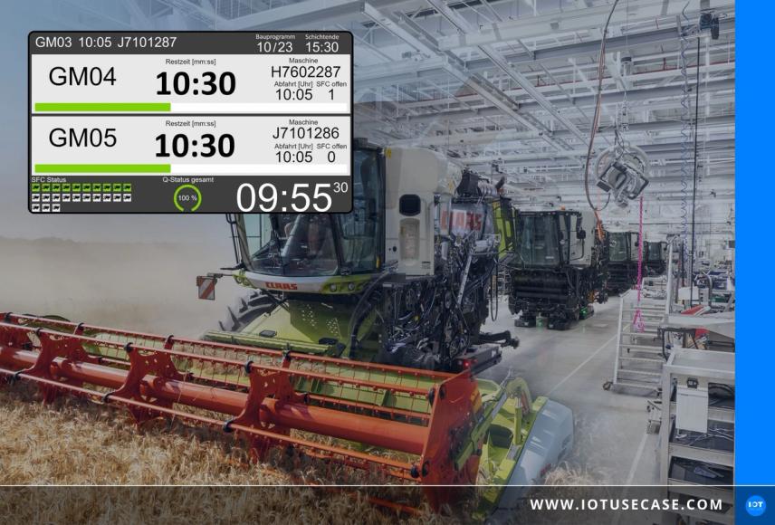 Von Eigenentwicklung zur flexiblen Lösung: CLAAS optimiert mit Peakboard die Montageprozesse