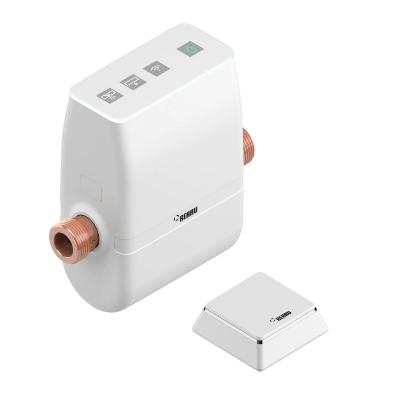 REHAU Smart-Home-Komplettsystem: Absperrventil mit WLAN und Leckagewarnmelder