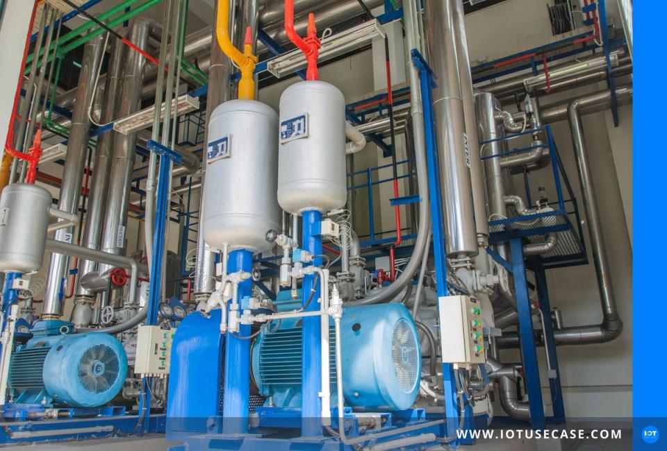 Industriekompressor eines Herstellers mit Sensorik, aus der Ferne überwacht über die IIoT-Plattform Cumulocity