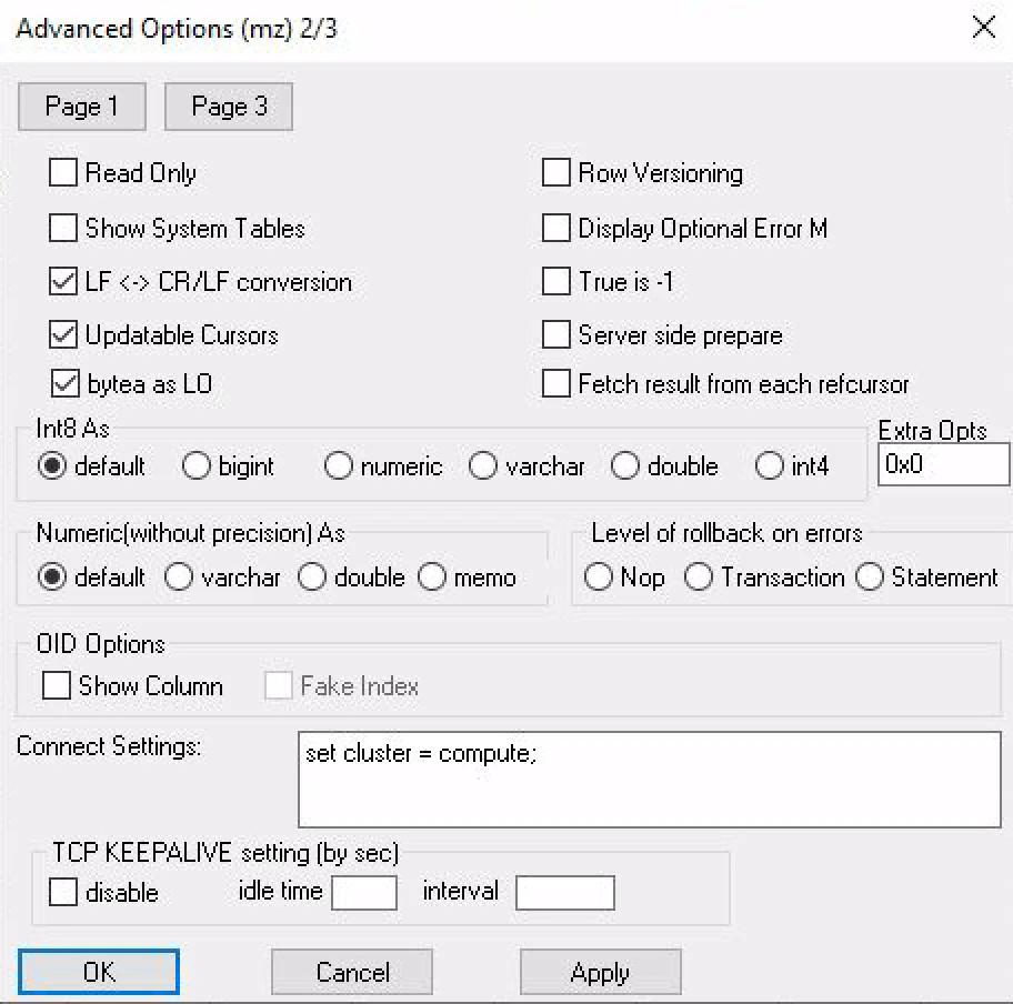 Advanced Options