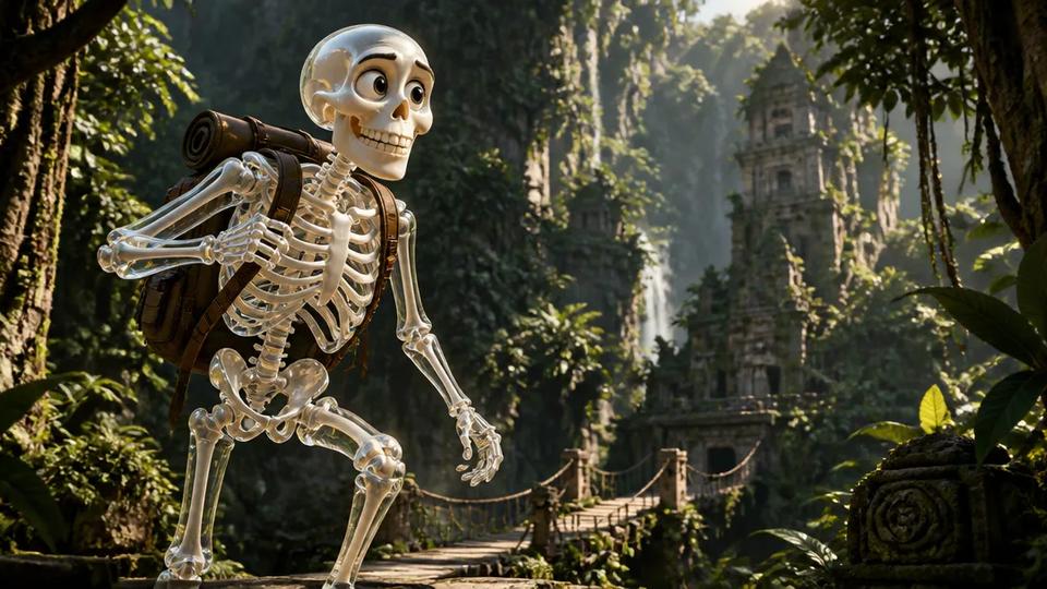 Create Viral AI Skeleton Survival Series Videos with Crealix AI