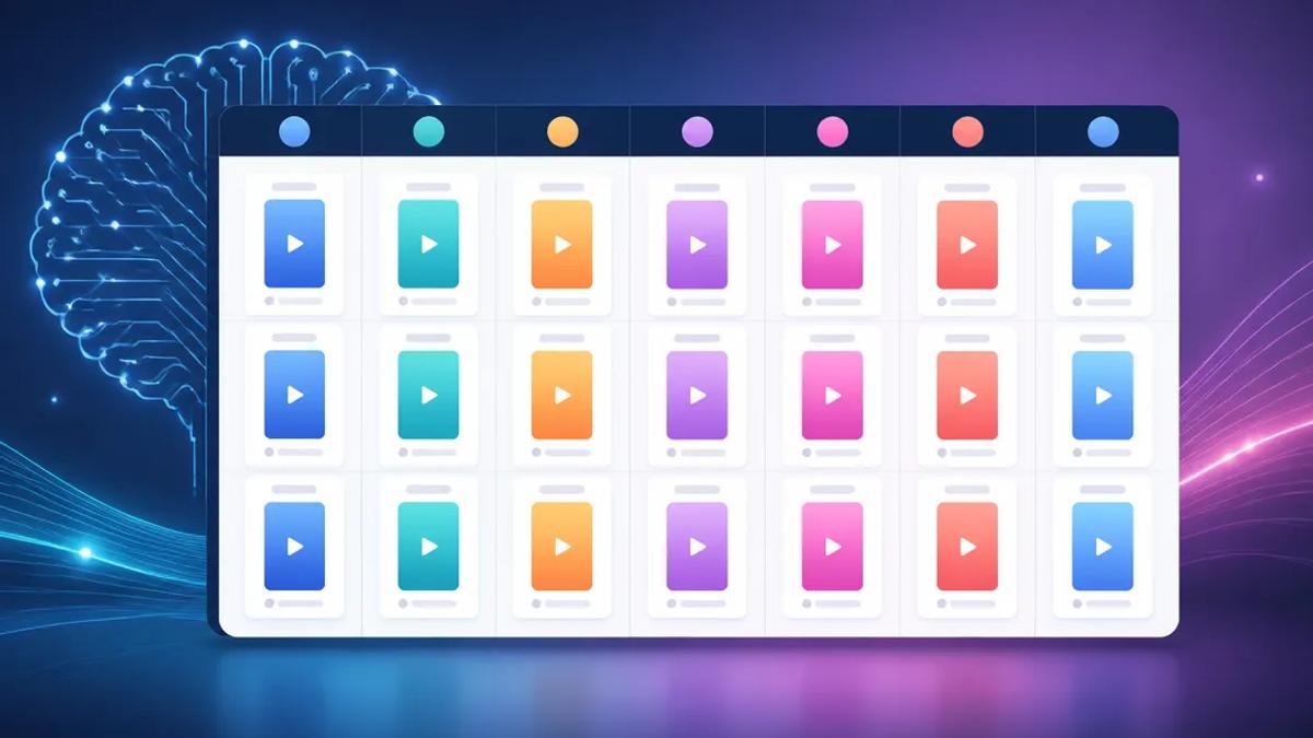 AI Video Content Calendar Template for Daily Shorts