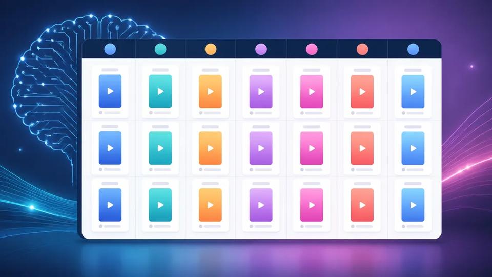 AI Video Content Calendar Template for Daily Shorts