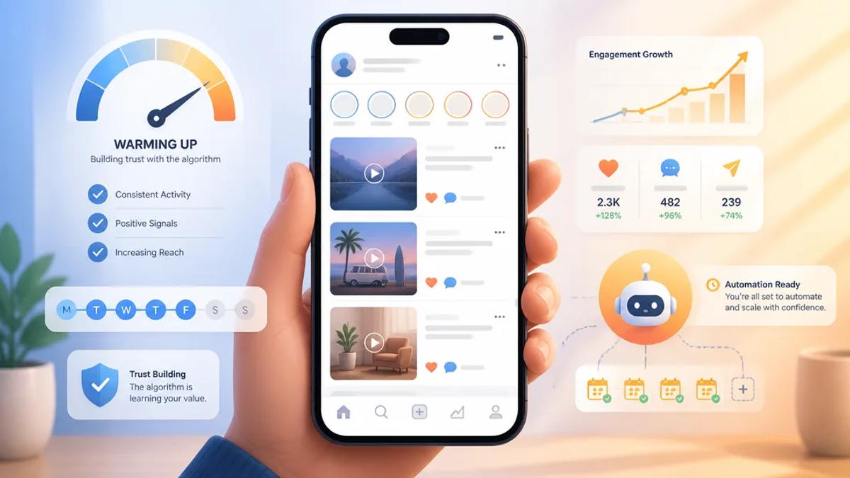 How to Warm Up a New Account Before Posting AI Videos