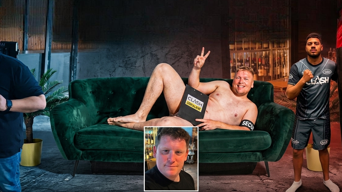 Část týmu kluka s kamením