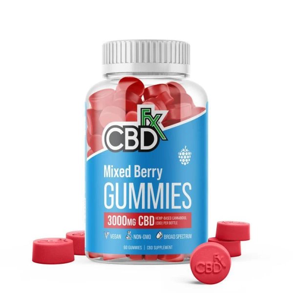 CBDfx Original Mixed Berry CBD Gummies (3000mg)