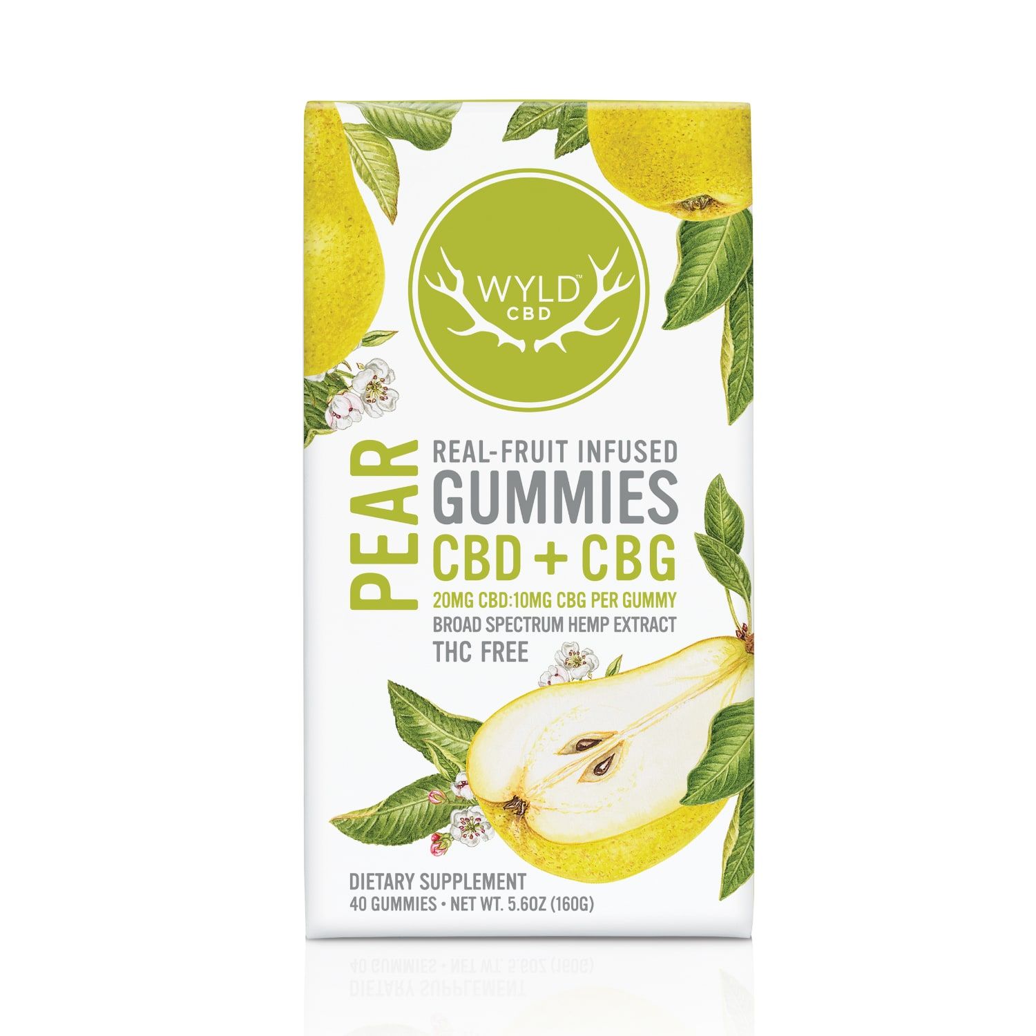 Wyld CBD Pear Gummies (CBD + CBG)