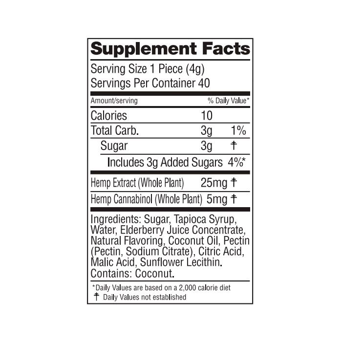 Wyld CBD Elderberry Gummies (CBD + CBN)