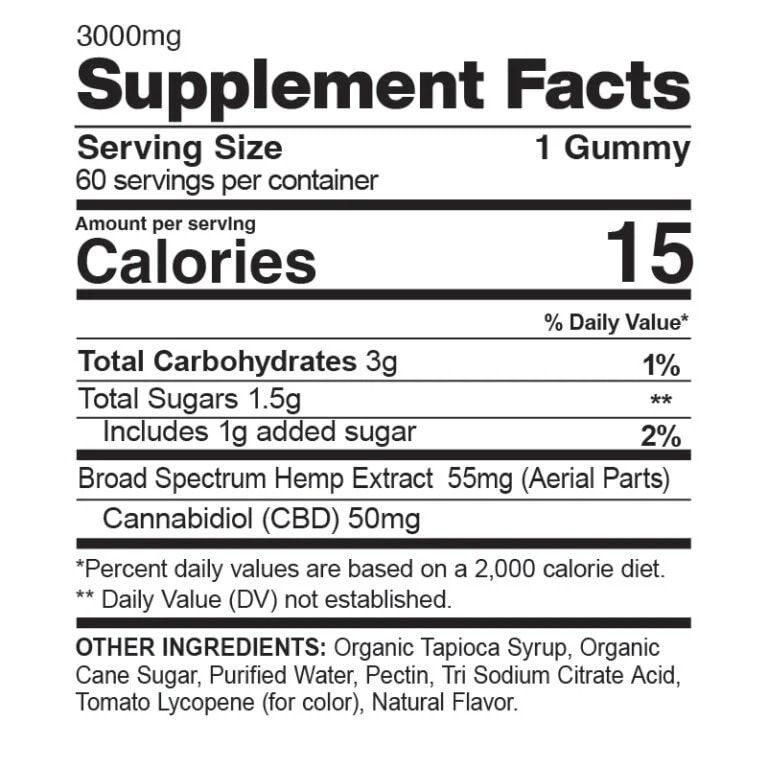 CBDfx Original Mixed Berry CBD Gummies 60ct 3000mg Jar